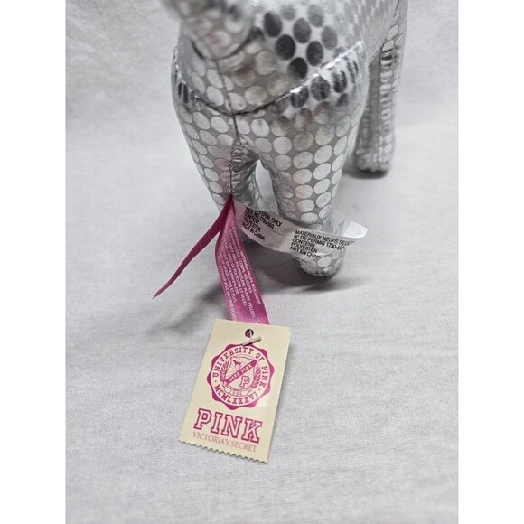 Victoria Secret PINK Dog Mascot Plush Lot of 2 Metallic Circle Printed- NWT - Picture 14 of 15